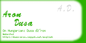 aron dusa business card